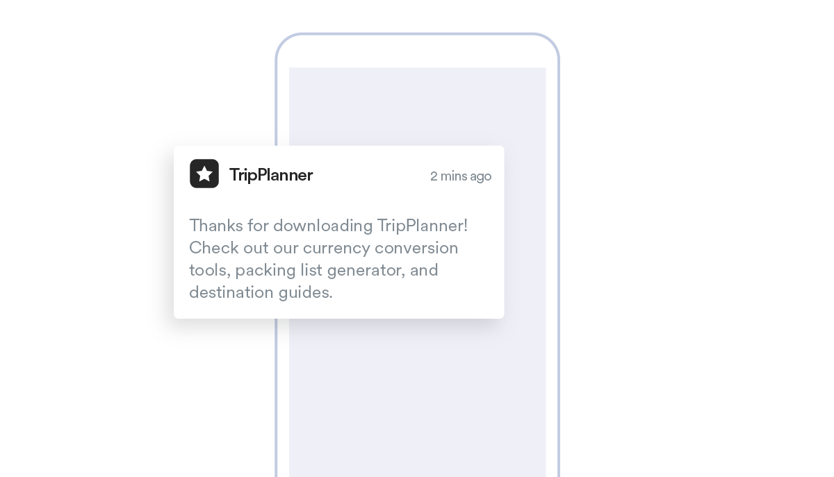 Introductory notification by TripPlanner