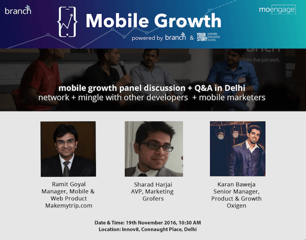 [Event] Mobile Growth Meetup – Delhi (Nov 19, Saturday)