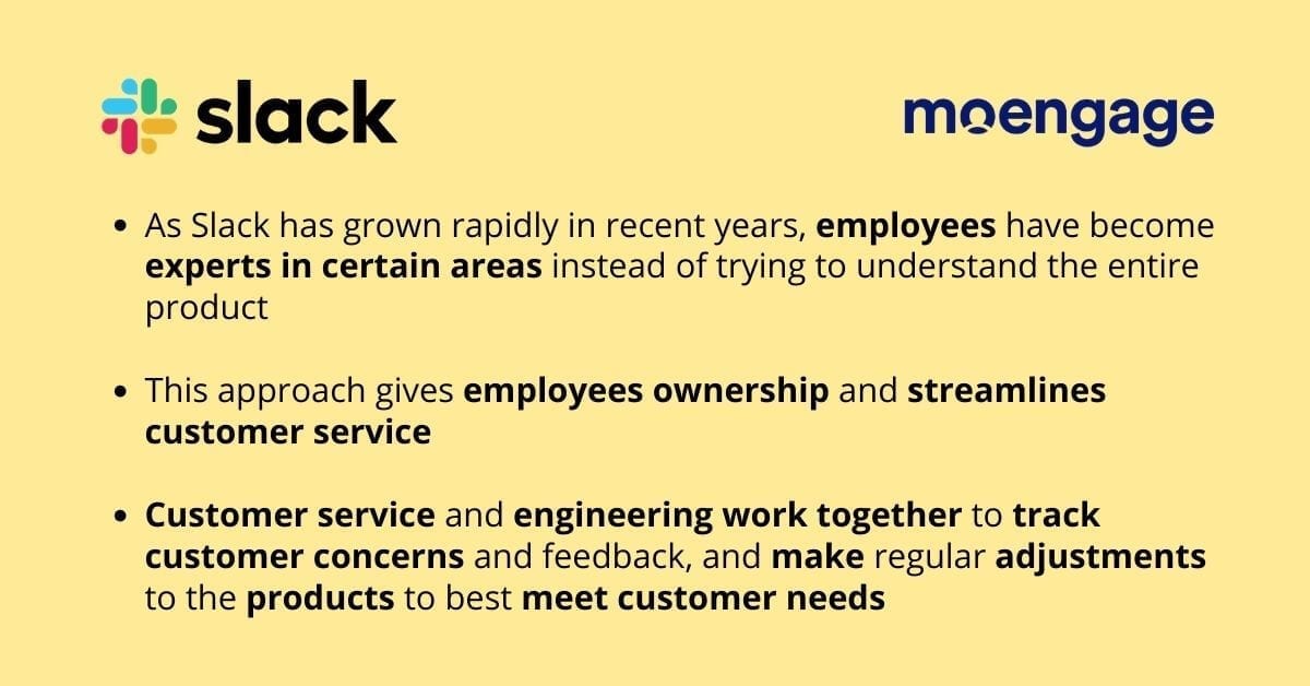 A list of reasons Slack has been able to achieve growth and engage customers