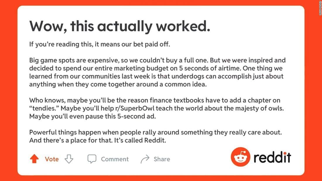 Reddit superbowl tease