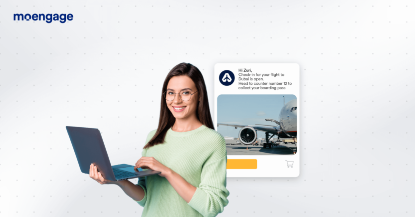 Example of timely notifications to improve airline customer experience and increase customer satisfaction