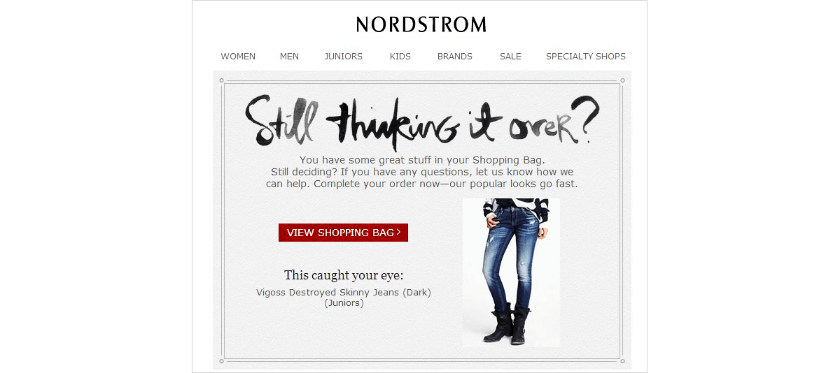 Nordstrom's Personalized Email for Building Brand Loyalty