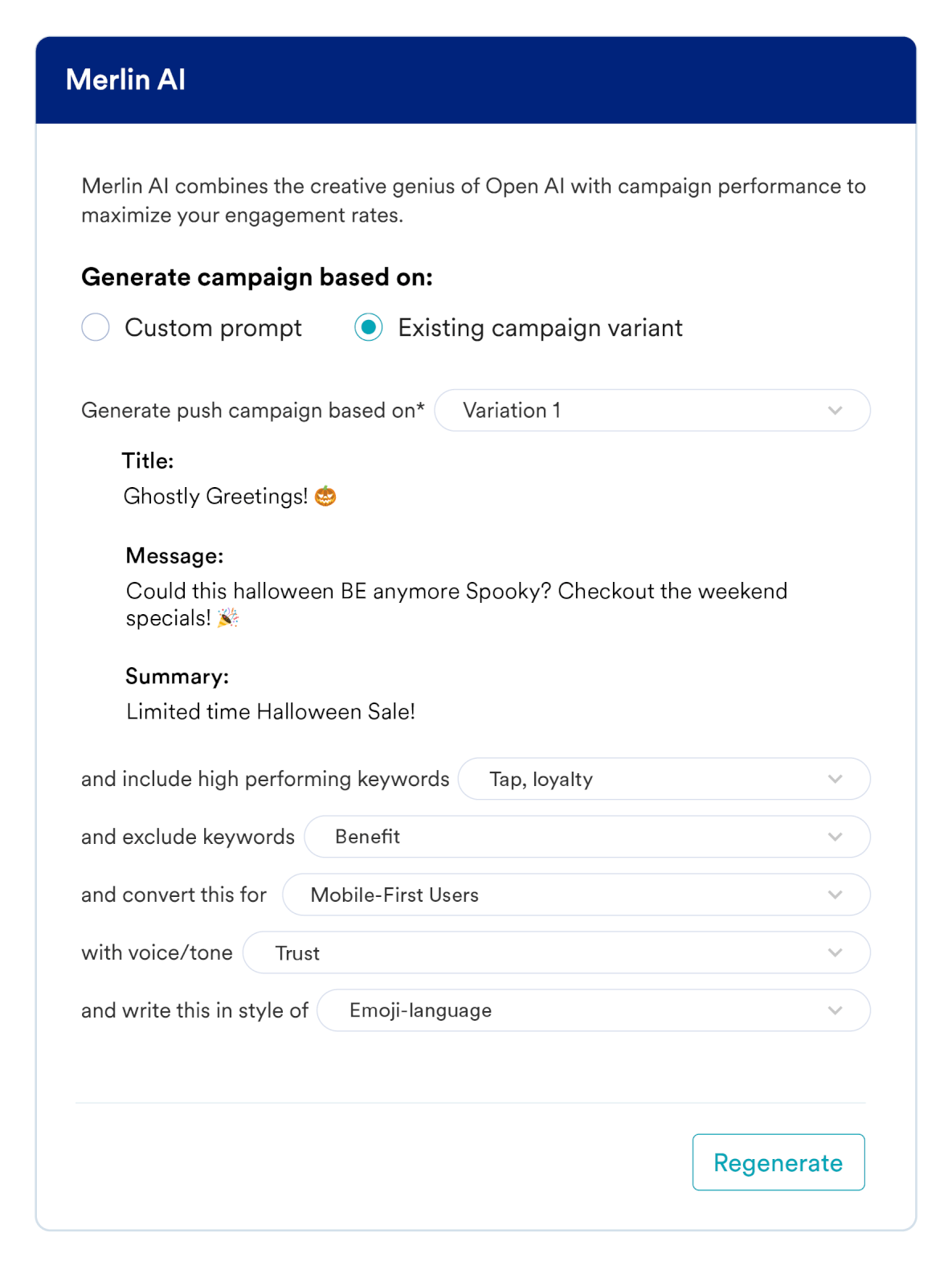 A/B testing using Merlin AI