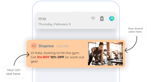 Push consistency across channels example