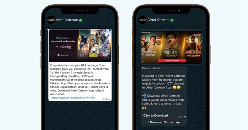 Airtel Xstream on WhatsApp Increased Adoption Rate