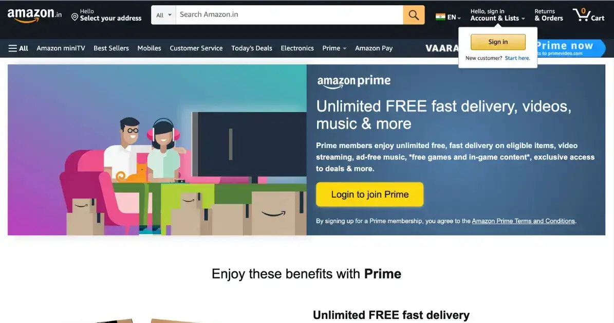 Be an Amazon Prime member and earn multiple benefits
