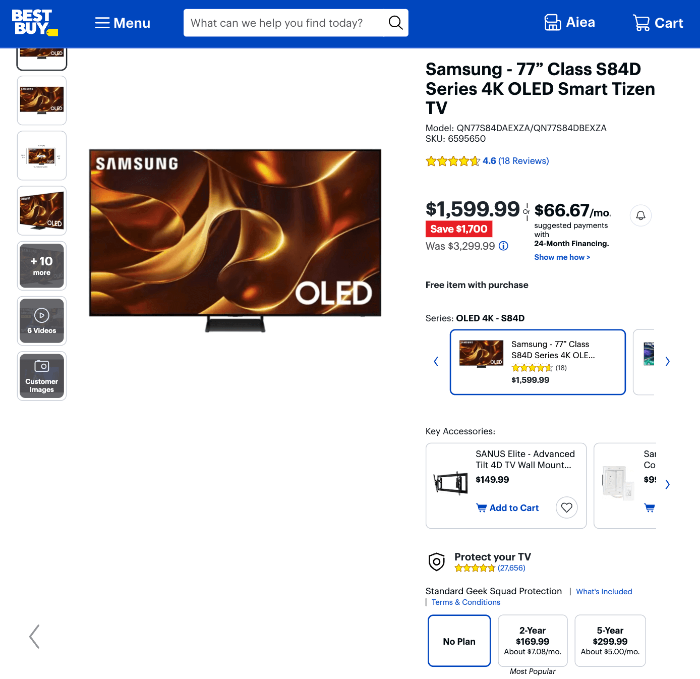 Example of an Upsell Recommendation - BestBuy