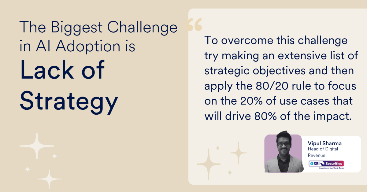 the biggest adoption challenge is lack of strategy