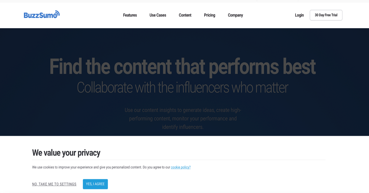 Use Buzzsumo to understand what content is trending