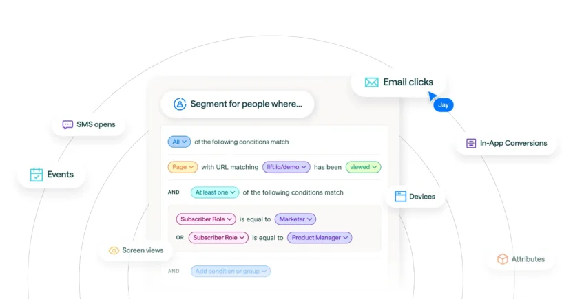 Customer.io is a Braze competitor that allows you to easily segment audiences