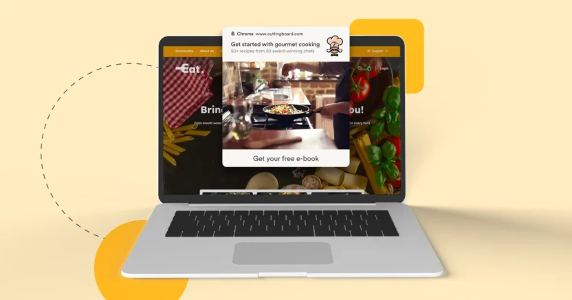An example of a push notification from CuttingBoard