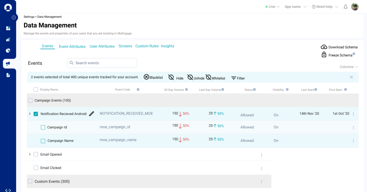 Data Management | MoEngage