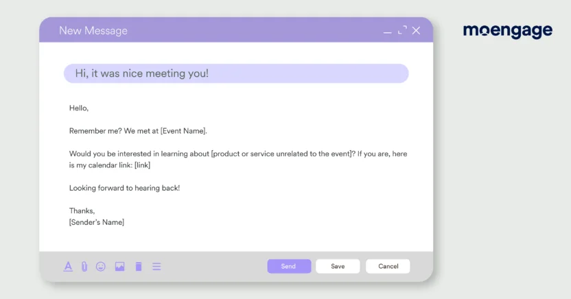 How you should not write a sample sales email follow up after an event