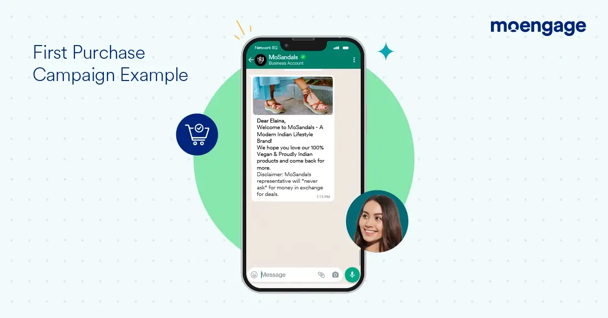 WhatsApp Marketing Use Case - First Purchase 