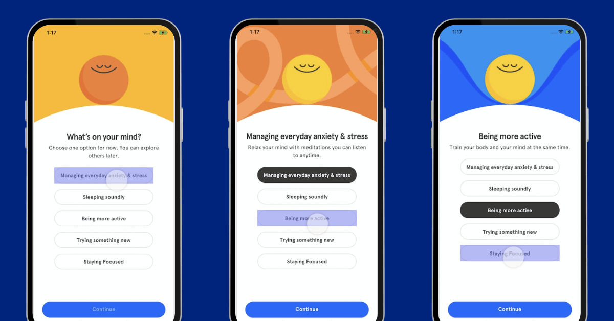 This image shows an example of personalized onboarding