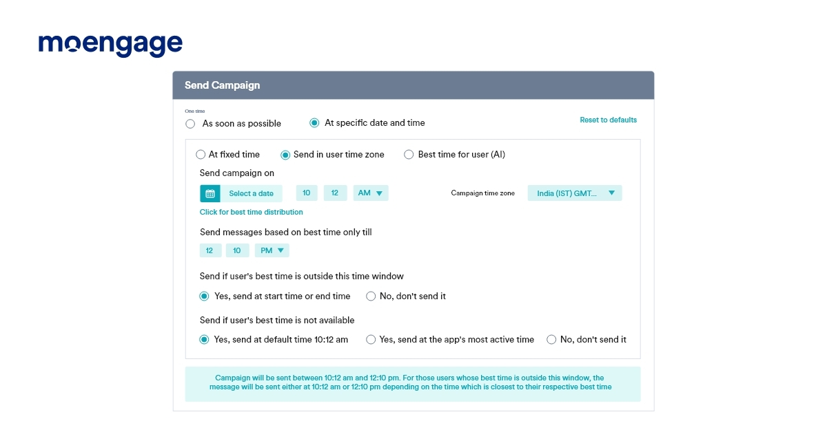 Best Time to Send and Most Preferred Channel | MoEngage