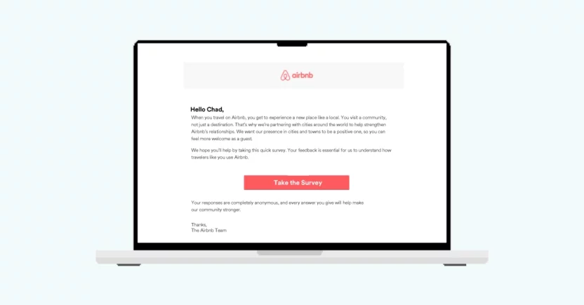 Airbnb's Feedback Email to Understand the Customer's Likes & Dislikes