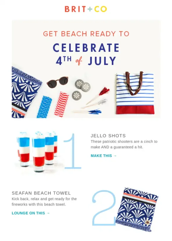 An Independence Day email from Brit + Co