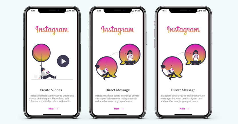Instagram helps you set up your account step by step