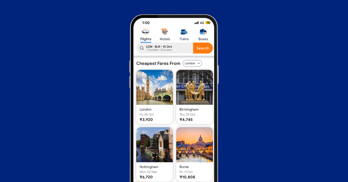 This image shows an example of a personalized offer on a travel app