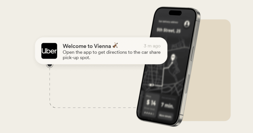 Location based push notification from Uber