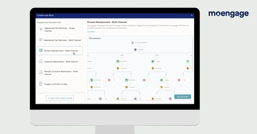 MoEngage Flows lets banks easily design, automate, and optimize omnichannel customer experiences