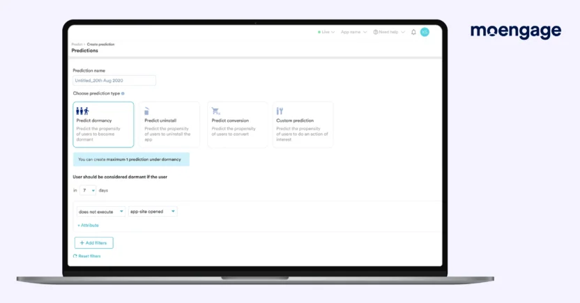 MoEngage Predictions helps banks hop on the latest omnichannel banking trends by segmenting customers into hyper-targeted groups using predictive analytics