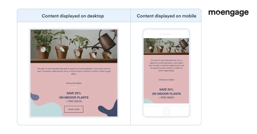 One of the key email marketing design best practices is to design responsive emails that render properly across all devices