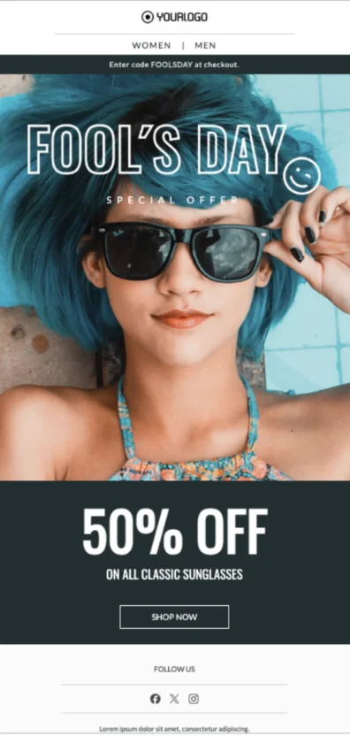 An email marketing template from MoEngage that you can use to retain your existing customers