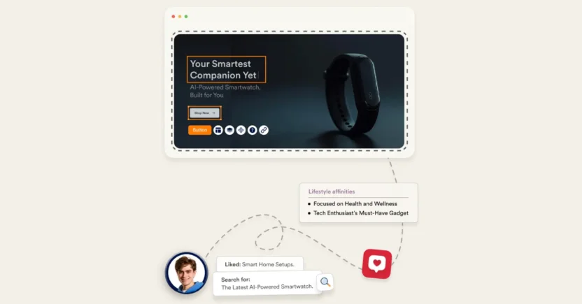 MoEngage personalizes web experiences for each customer in real-time.