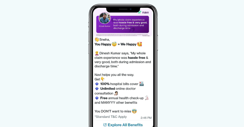 WhatsApp Marketing Strategy by Navi to Capture Under-capitalized Customers