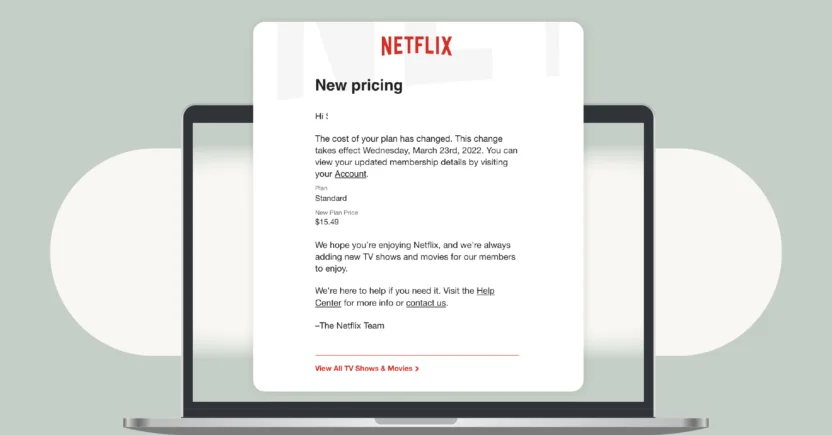A pricing update from Netflix