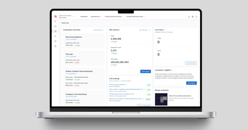 Nosto is an Ecommerce personalization tool