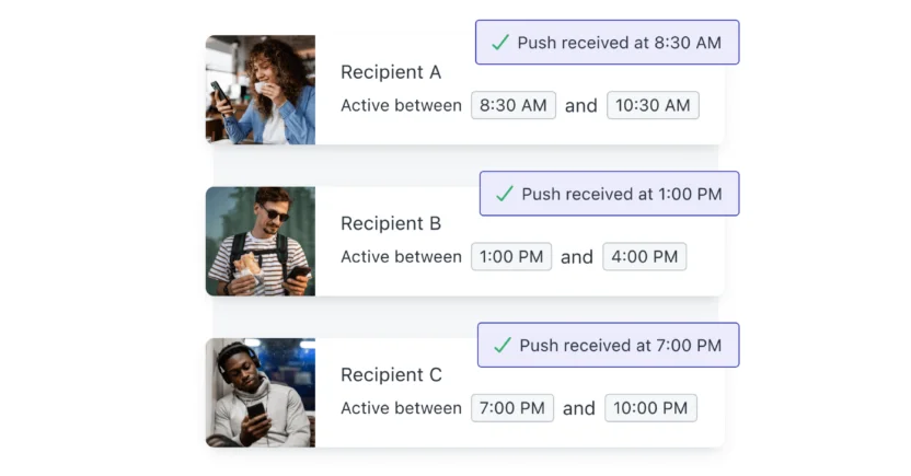 OneSignal can help you send automated rich push notifications