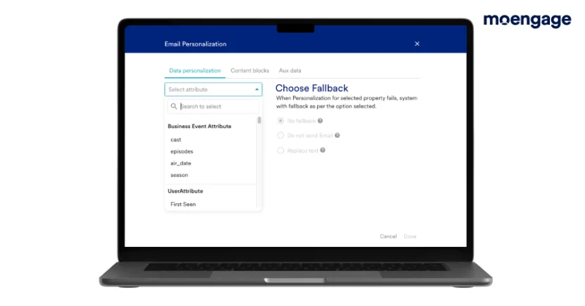How to personalize emails on MoEngage