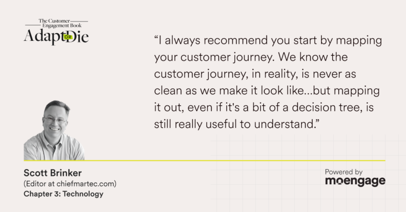 Scott Brinker quote about mapping the customer journey