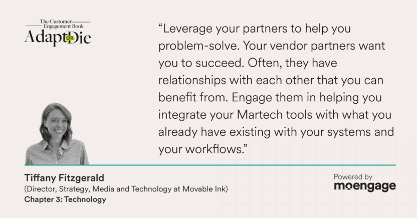 Tiffany Fitzgerald quote about the importance of leveraging partner and vendor relationships