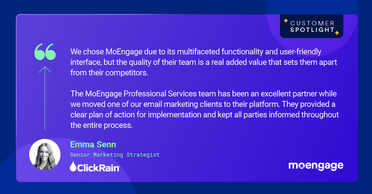 ClickRain Testimonial