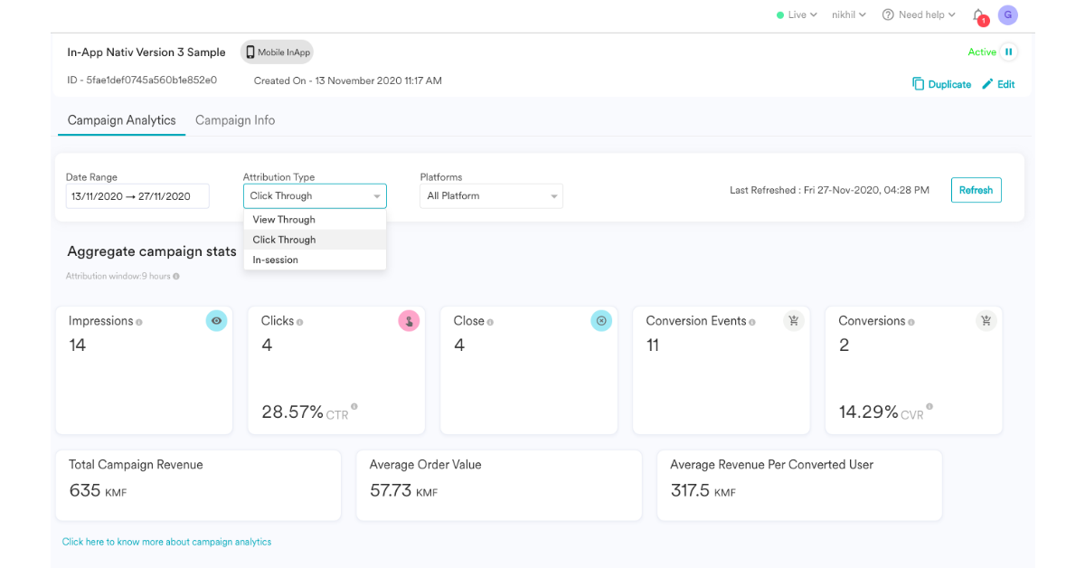 Campaign Analytics for On-site Messaging and Web Personalization