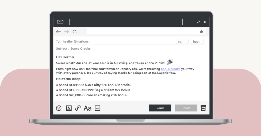 Don't use generic sales language in emails