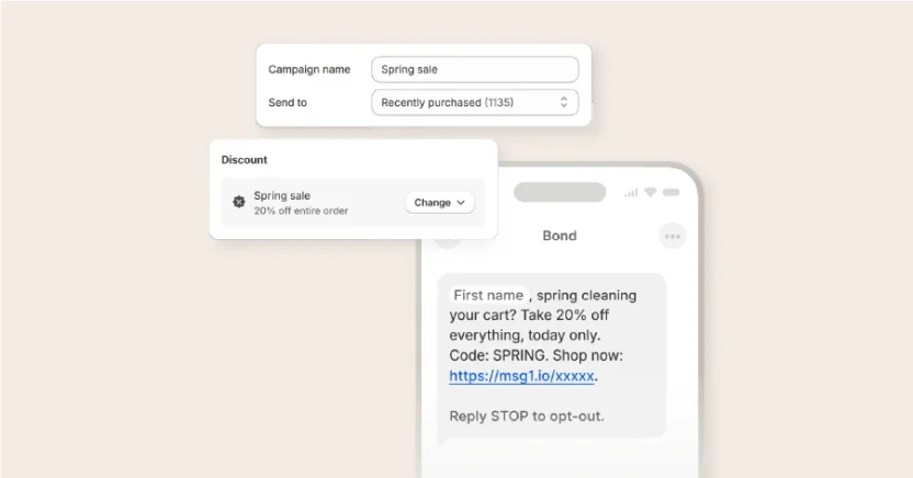 Shopify Messaging is Shopify's native SMS automation app.