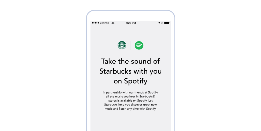Starbucks+Spotify campaign