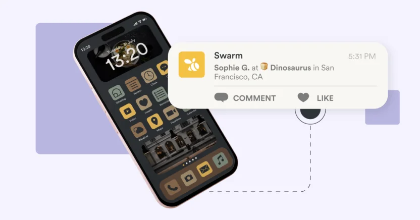 Interactive push notification from Swarm