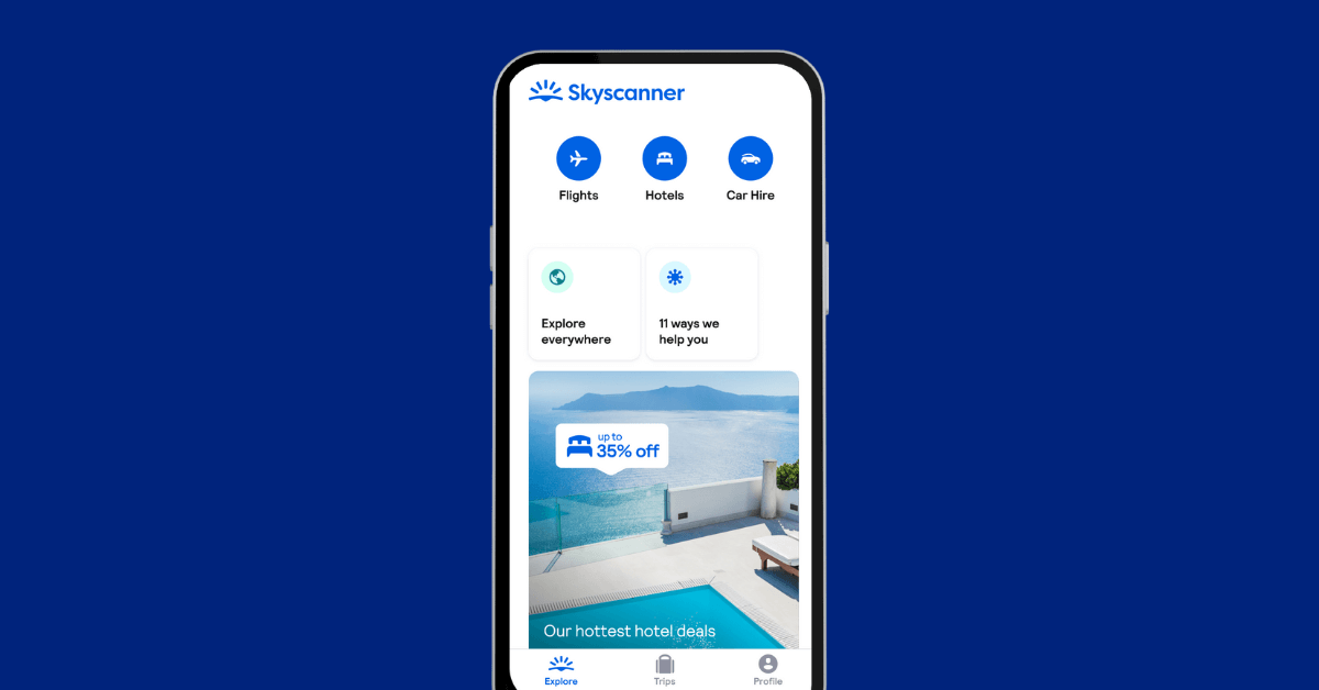 This image shows an example of an offer inside a travel app