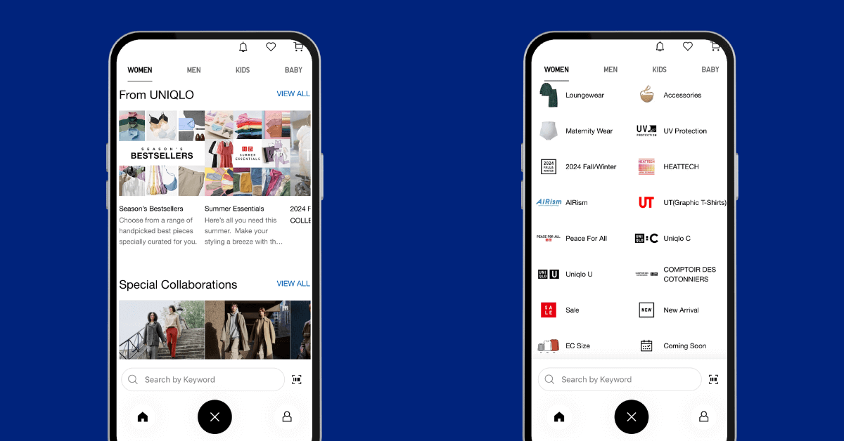 This image shows an example of a personalized app interface 