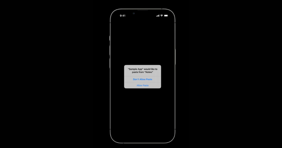 WWDC 22 pasteboard software requires explicit permission for developers to send messages