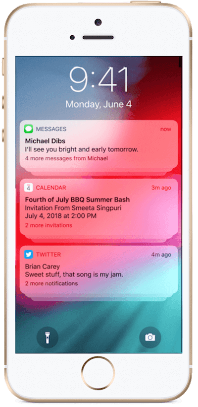 iOS 12 Push Notifications Grouping