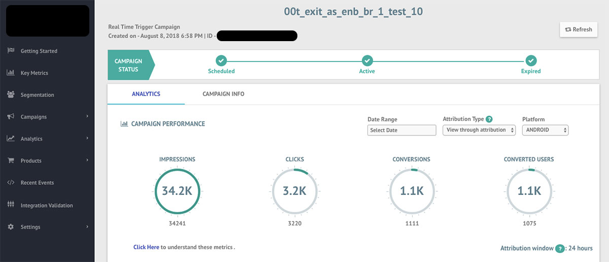 Key stats for notifications: ~ 10% CTR | 3% Conversions