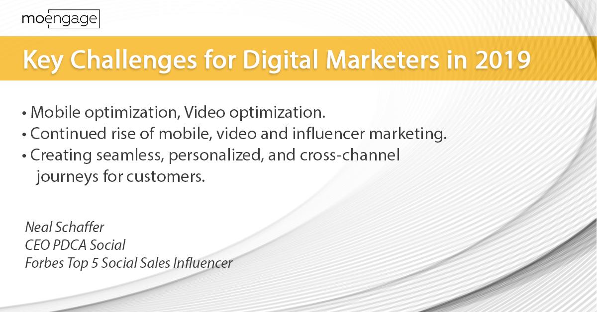Key challenges for digital marketing in 2019