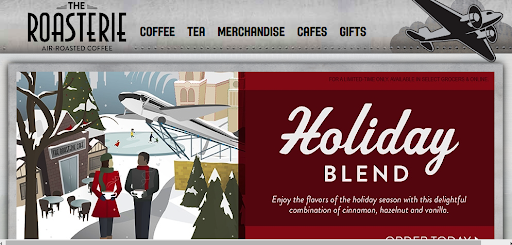 The Roasterie holiday email campaign